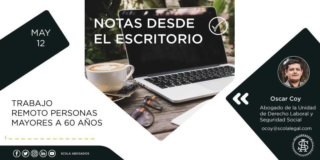 Trabajo remoto personas mayores a 60 años