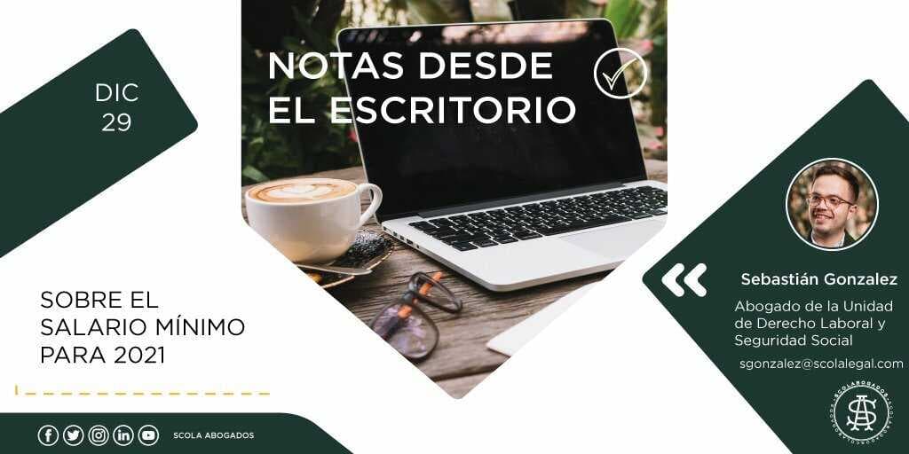 Sobre el salario mínimo para 2021