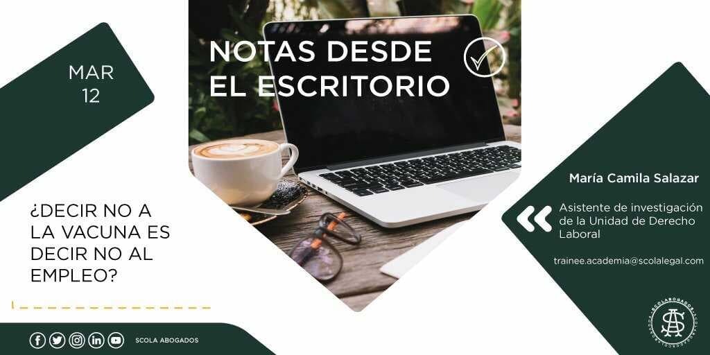 ¿Decir no a la vacuna es decir no al empleo?