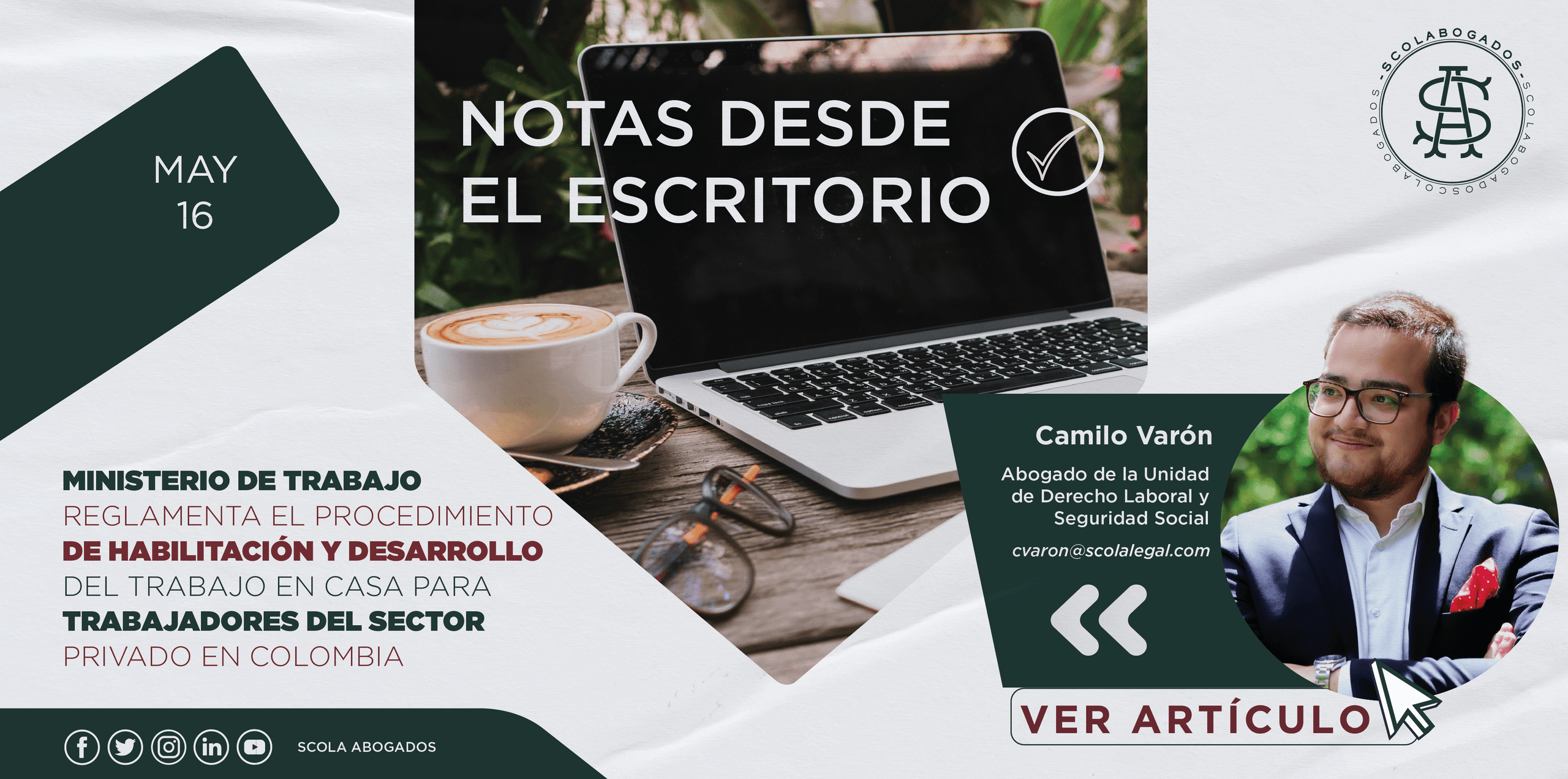 Ministerio de Trabajo reglamenta el procedimiento de habilitación y desarrollo del trabajo en casa para trabajadores del sector privado en Colombia