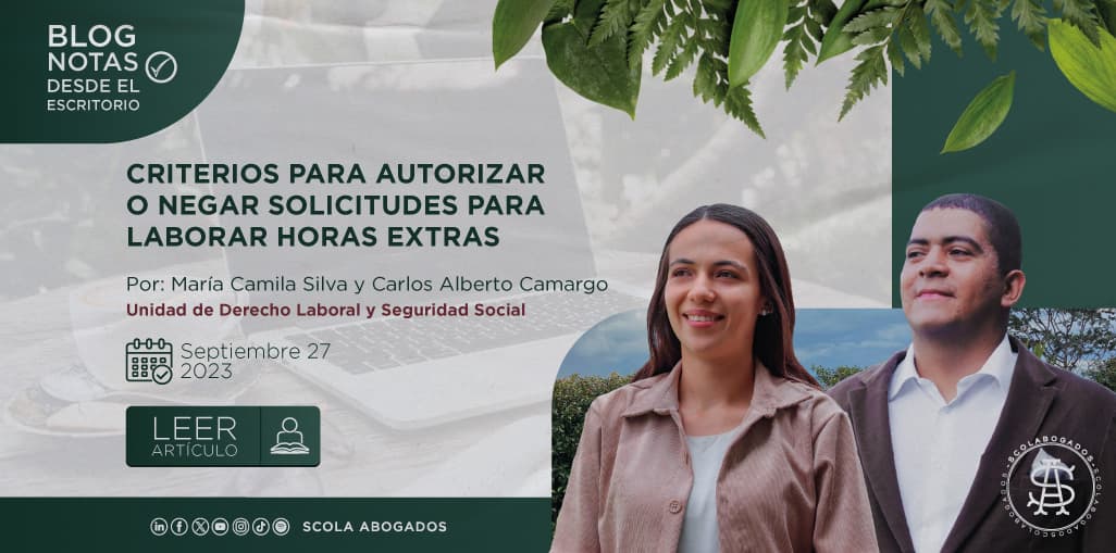 CRITERIOS PARA AUTORIZAR O NEGAR SOLICITUDES PARA LABORAR HORAS EXTRAS