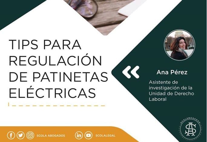 Tips para regulación de patinetas eléctricas