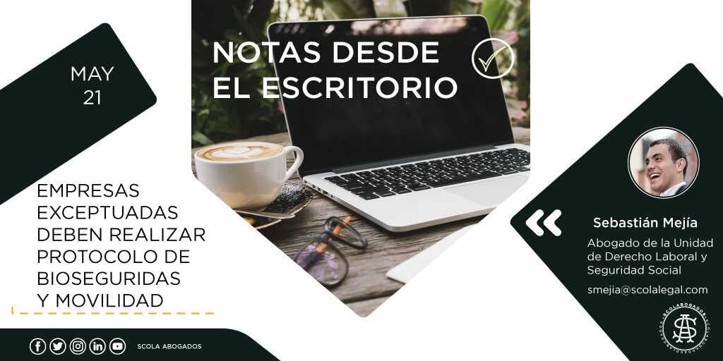 Empresas exceptuadas deben realizar protocolo de bioseguridad y movilidad
