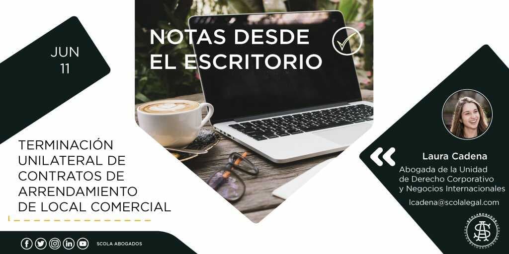 Terminación unilateral de contratos de arrendamiento de local comercial