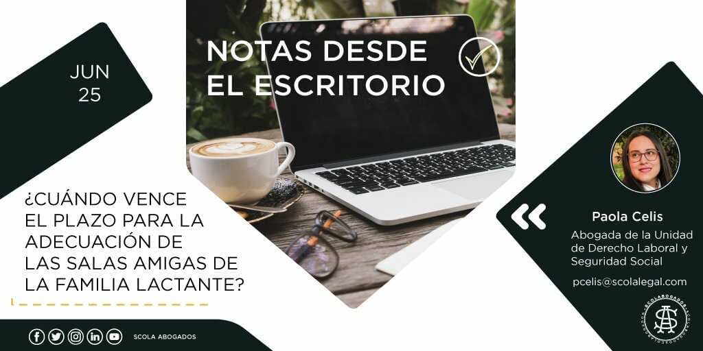 ¿Cuándo vence el plazo para la adecuación de las salas amigas de la familia lactante?