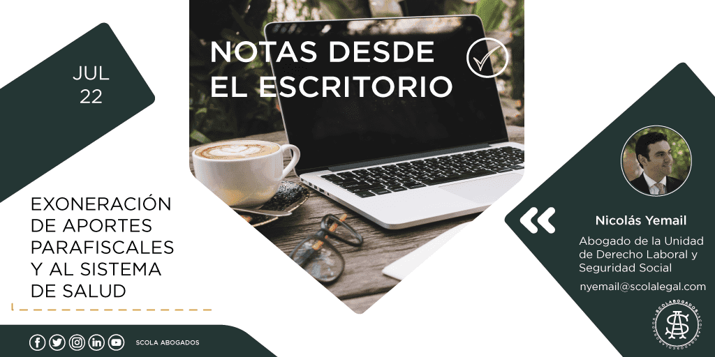 Exoneración de apartes parafiscales y al sistema de salud