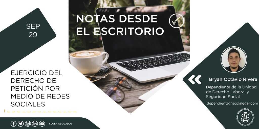Ejercicio del derecho de petición por medio de redes sociales
