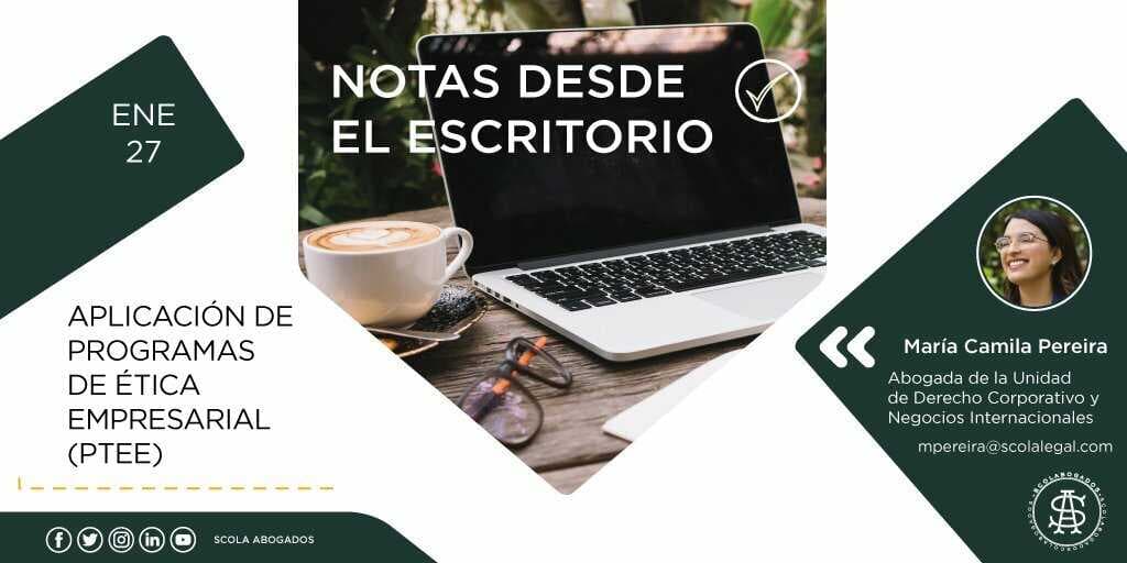 Aplicación de programas de ética empresarial (PTEE)