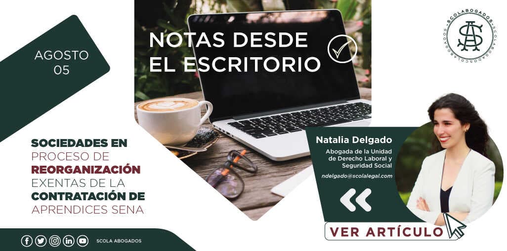 Sociedades en proceso de reorganización exentas de la contratación de aprendices SENA