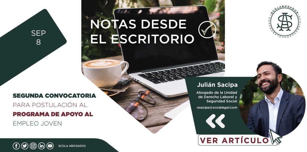 Segunda convocatoria para postulación al programa de apoyo al empleo joven