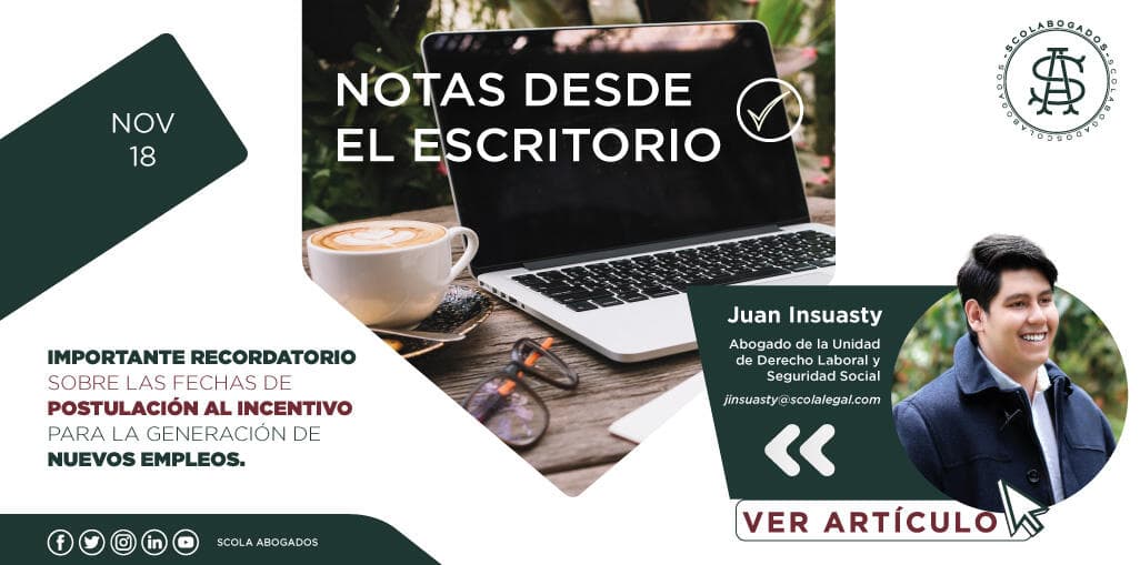 Importante recordatorio sobre las fechas de postulación al incentivo para la generación de nuevos empleos