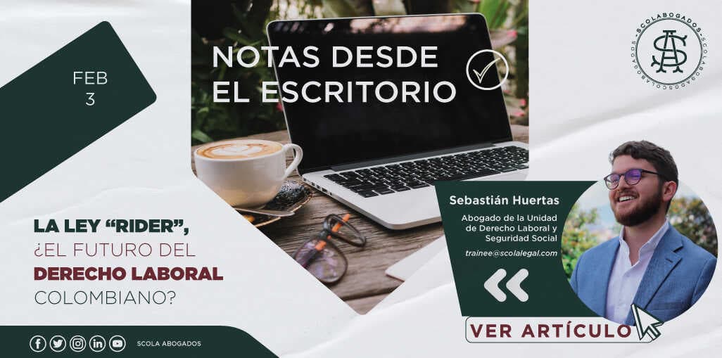 La ley “Rider”, ¿el futuro del derecho laboral colombiano?