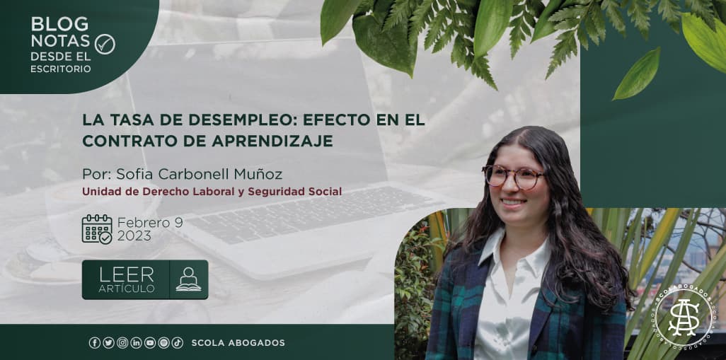 La tasa de desempleo: efecto en el contrato de aprendizaje