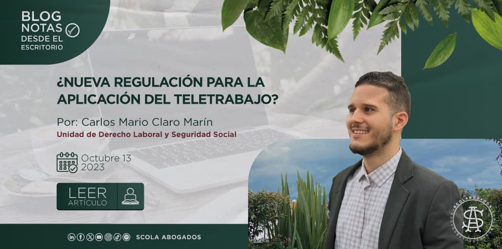 ¿NUEVA REGULACIÓN PARA LA APLICACIÓN DEL TELETRABAJO?