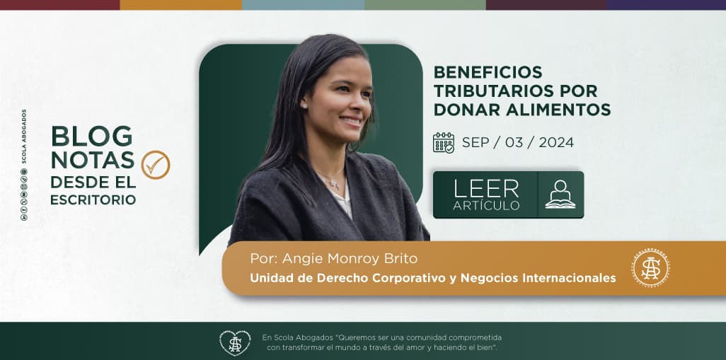BENEFICIOS TRIBUTARIOS POR DONAR ALIMENTOS