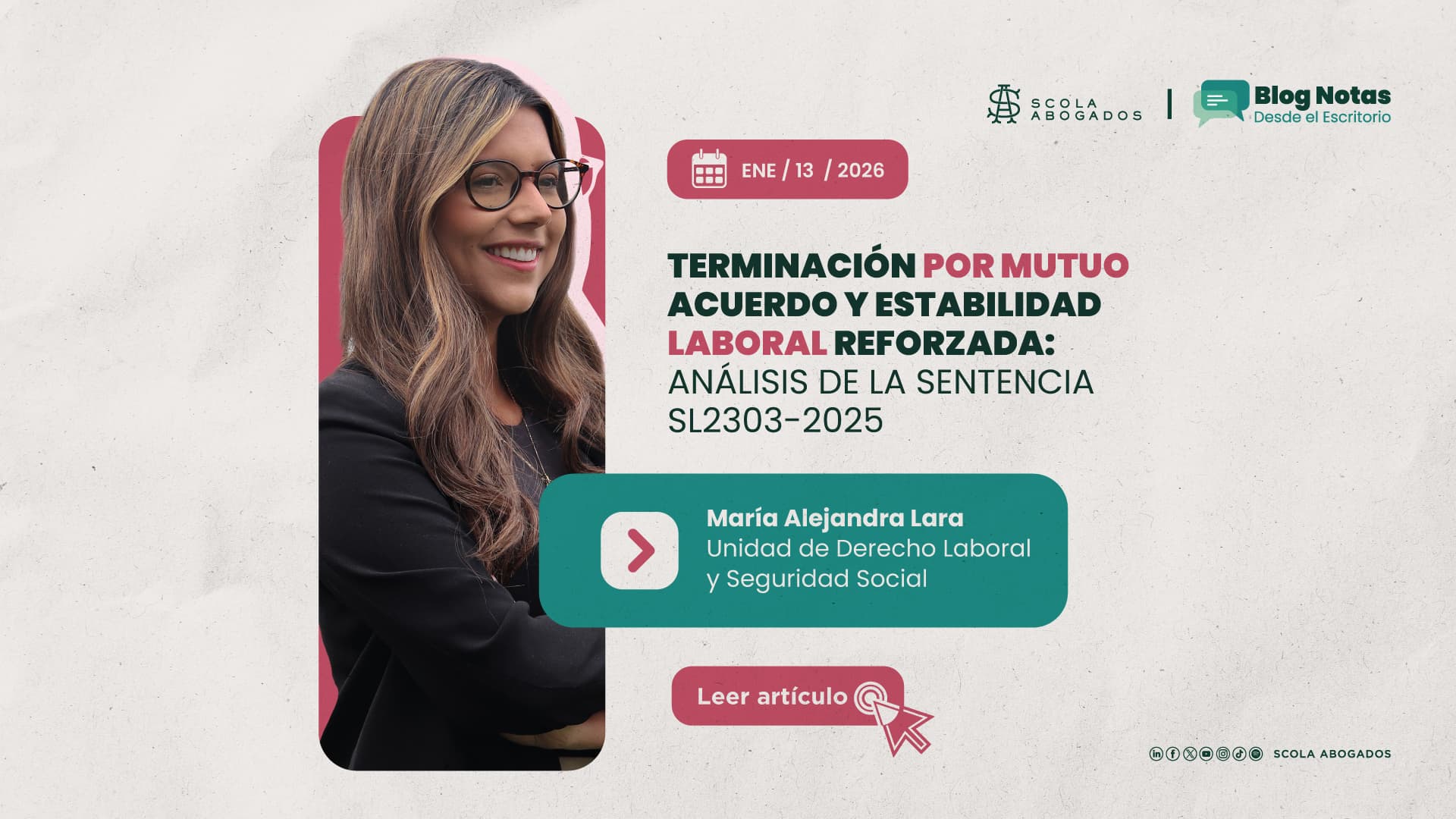 Terminación por mutuo acuerdo y estabilidad laboral reforzada: análisis de la sentencia SL2303-2025