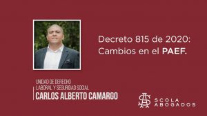 Imagen podcast Decreto 815 de 2020 Cambios en el PAEF